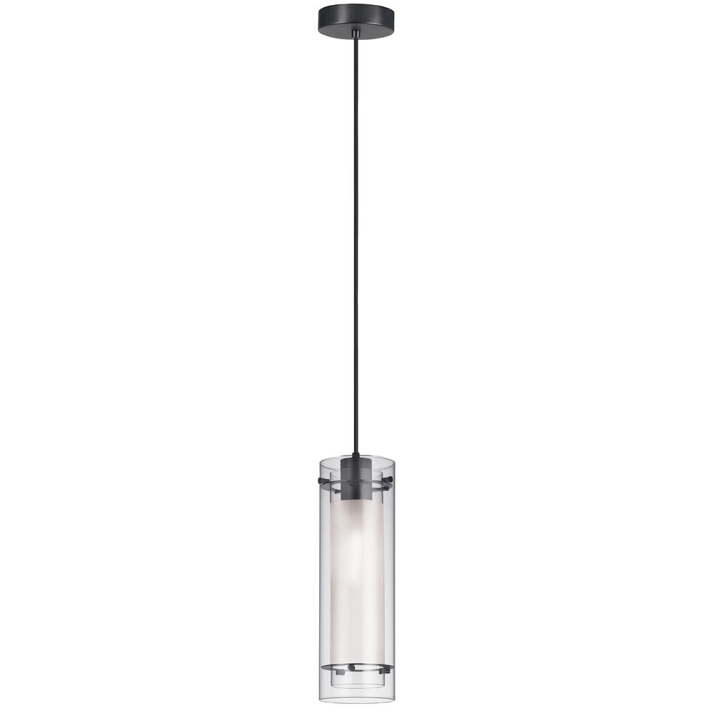 1LT Incandescent Pendant,  MB with CLR/FR Glass. Picture 1