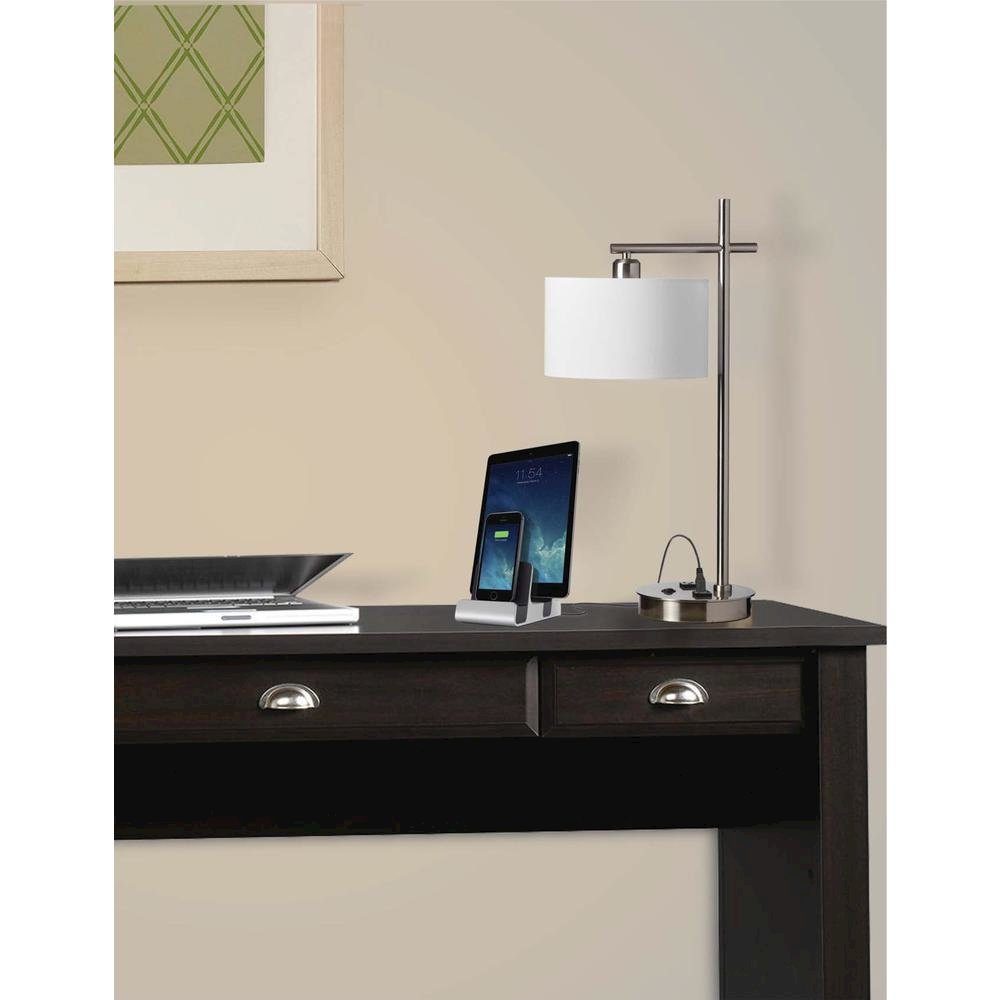 1LT Incandescent Table Lamp,USB Port, SC. Picture 2