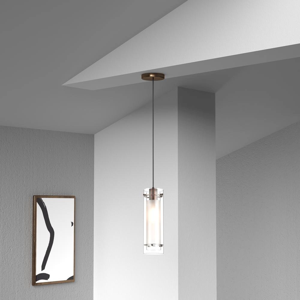 Single Pendant Clear Frosted Glass. Picture 2