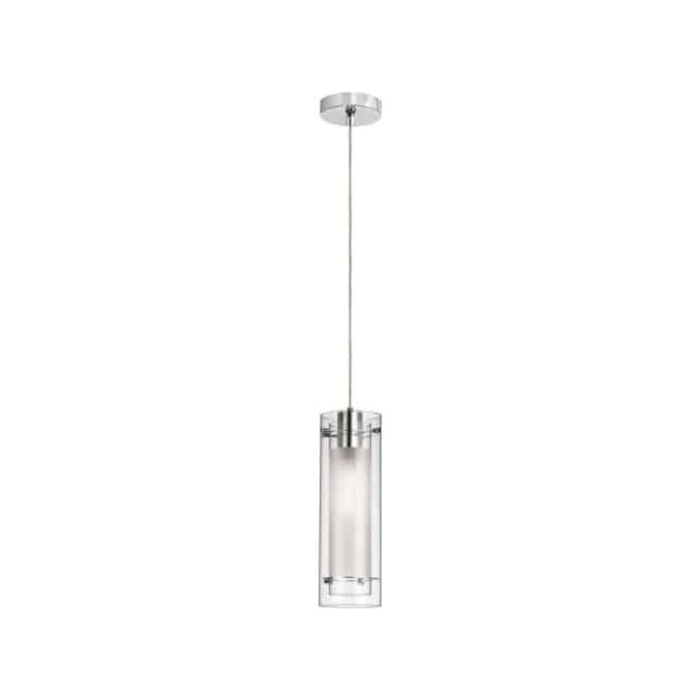 Single Pendant Clear Frosted Glass. Picture 1