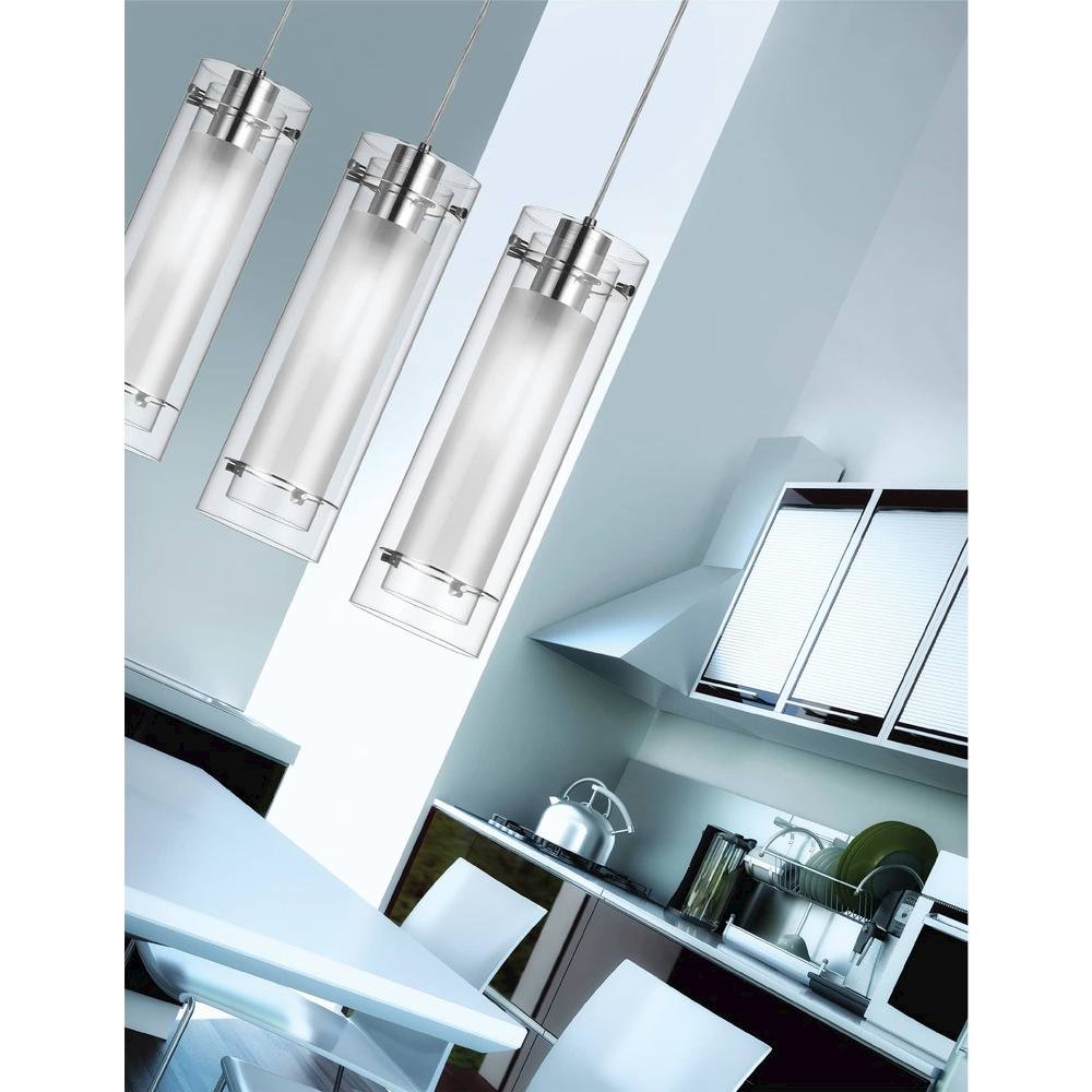 Single Pendant Clear Frosted Glass. Picture 2