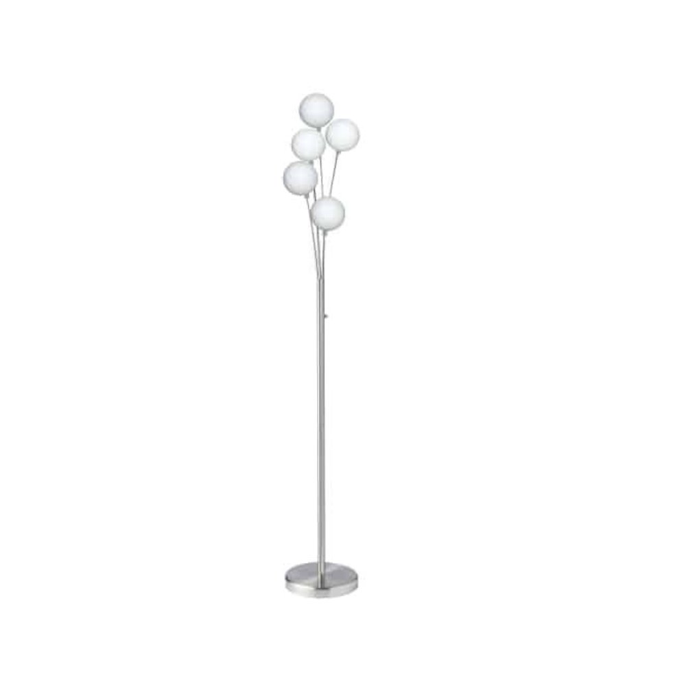 5LT Incandescent Floor Lamp, SC,White Glass. Picture 1
