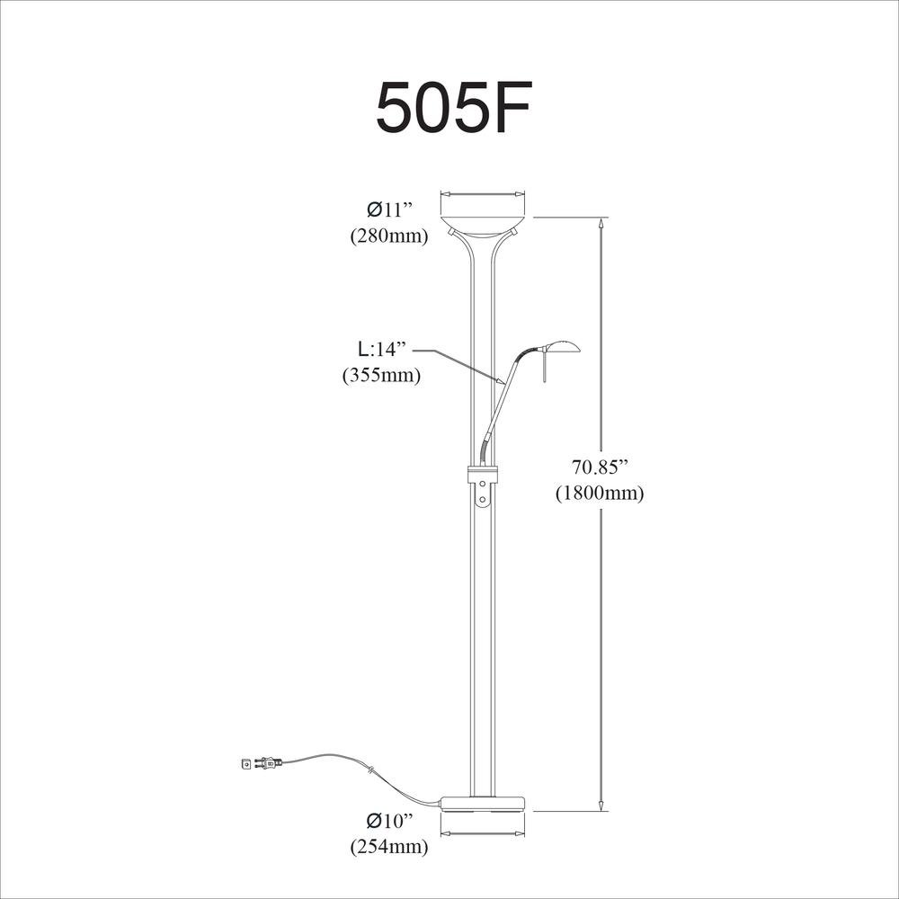 Mother/Son Floor Lamp/Matte Black. Picture 3