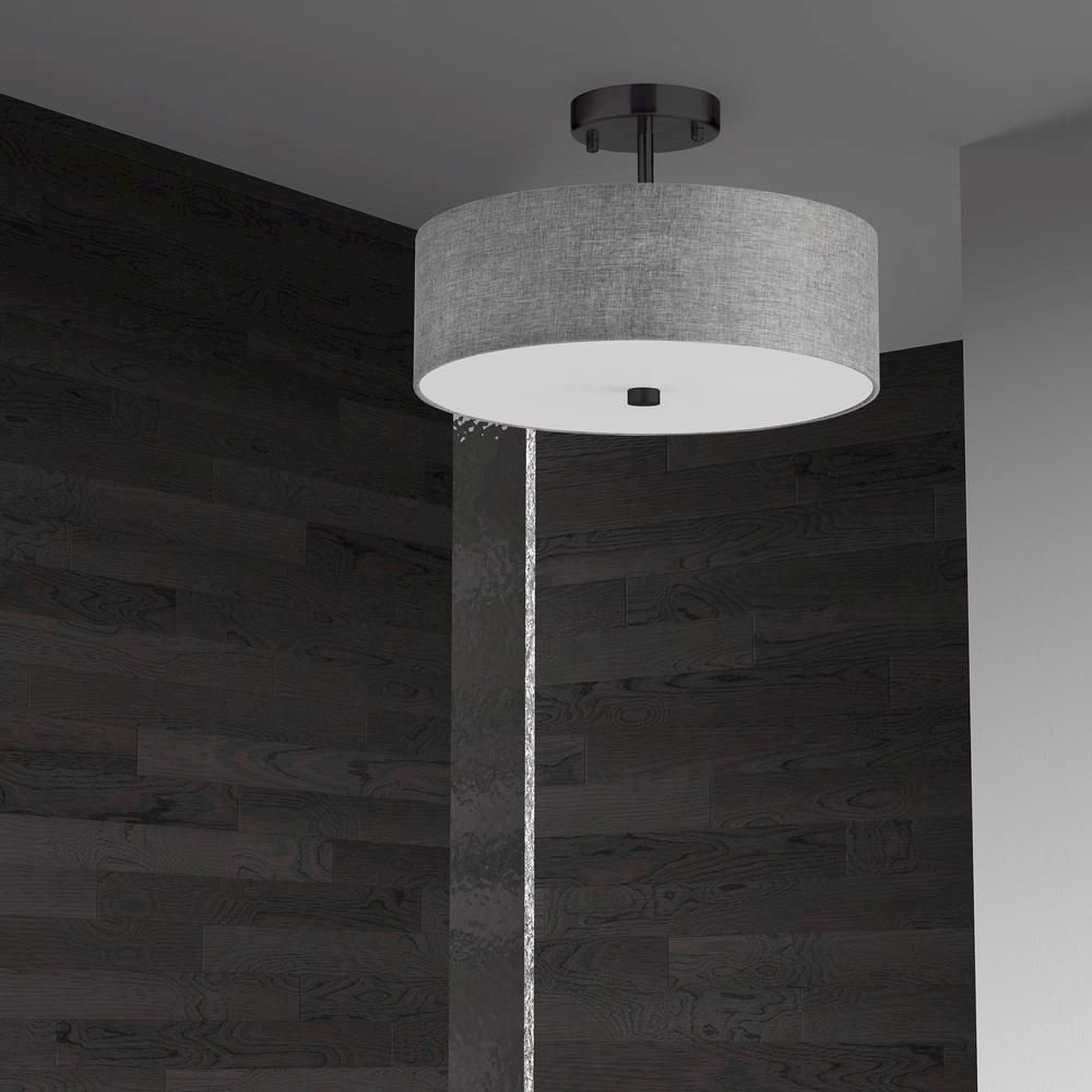 3LT Semi-Flush MB, Grey Shade. Picture 2