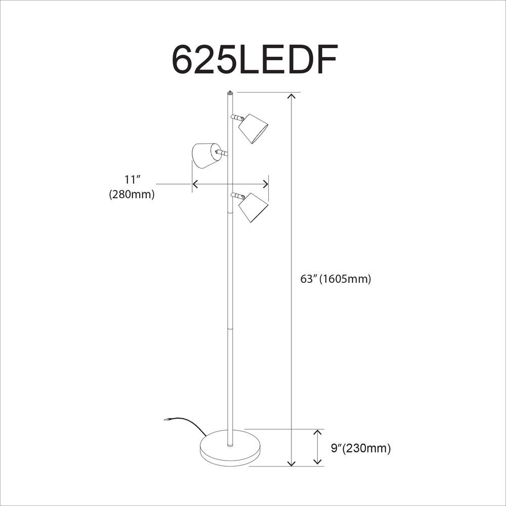 3LT Floor Lamp, BK. Picture 3
