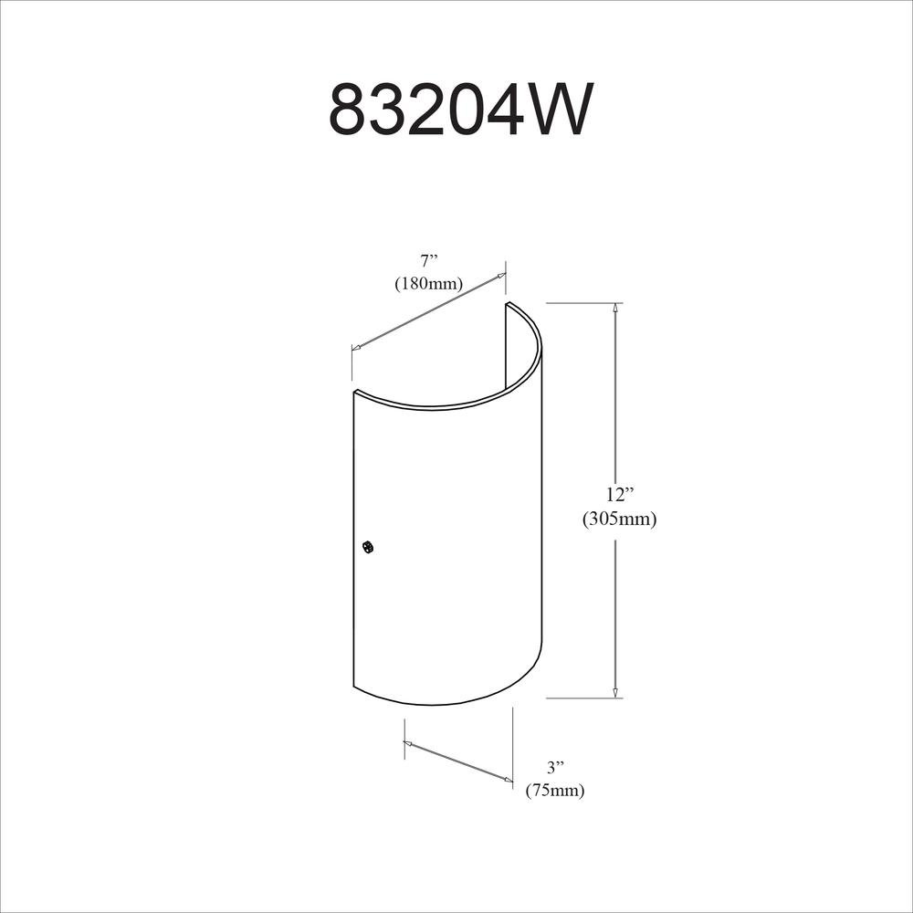 1LT White Wall Sconce. Picture 2