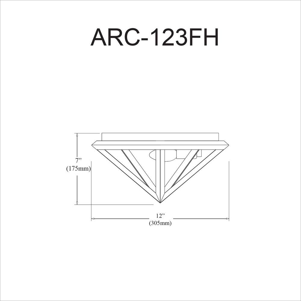3LT Flush-Mount,BLK/AB. Picture 3