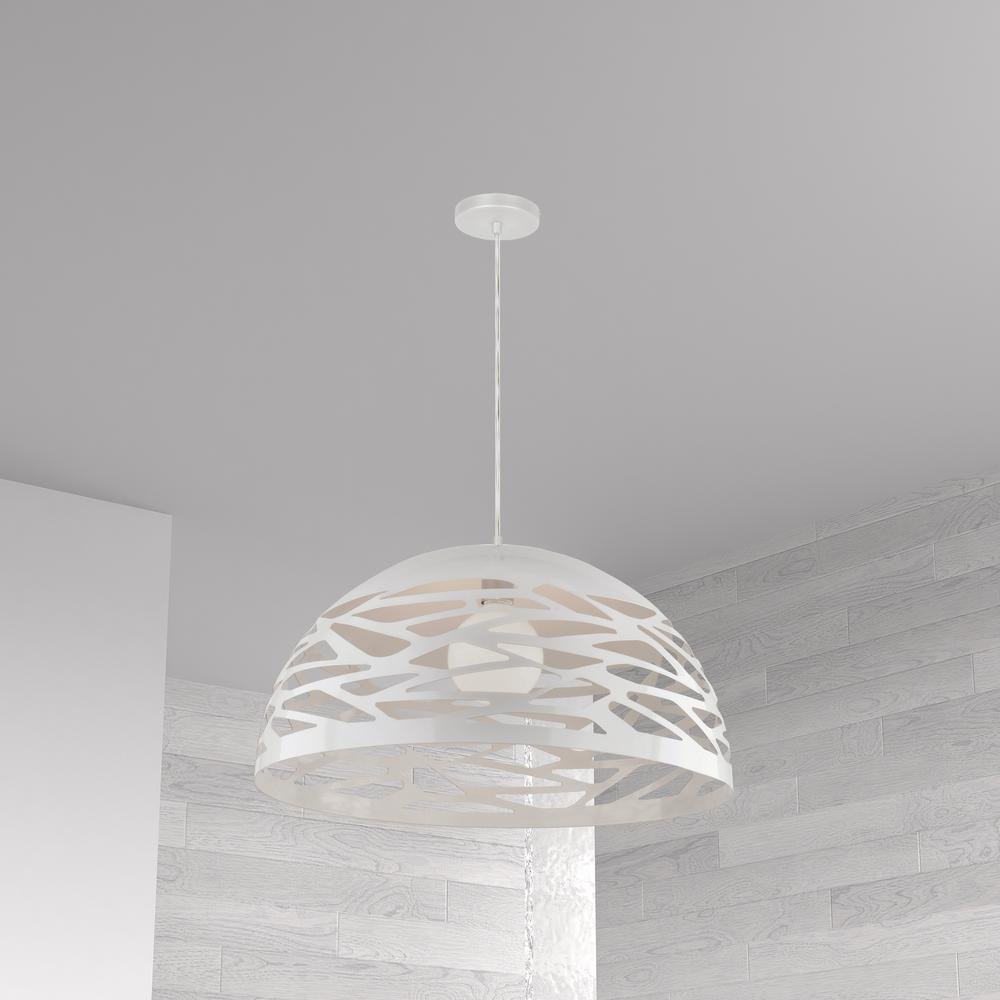 1LT Pendant, Matte White Finish. Picture 2