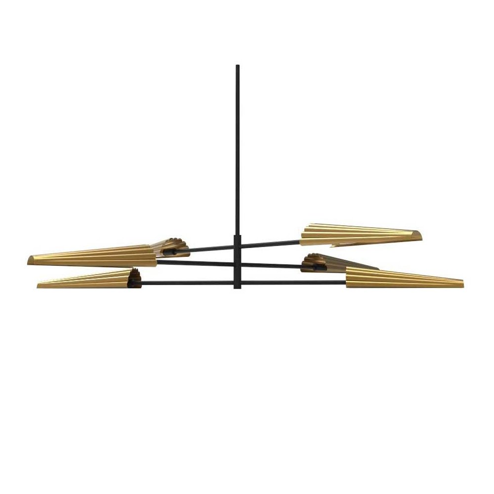 6LT Incan 3-Tier Chandelier, MB & AGB. Picture 1