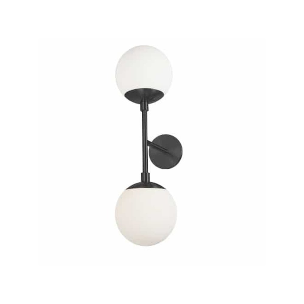 2LT Wall Sconce,  MB, WH Opal Glass. Picture 1