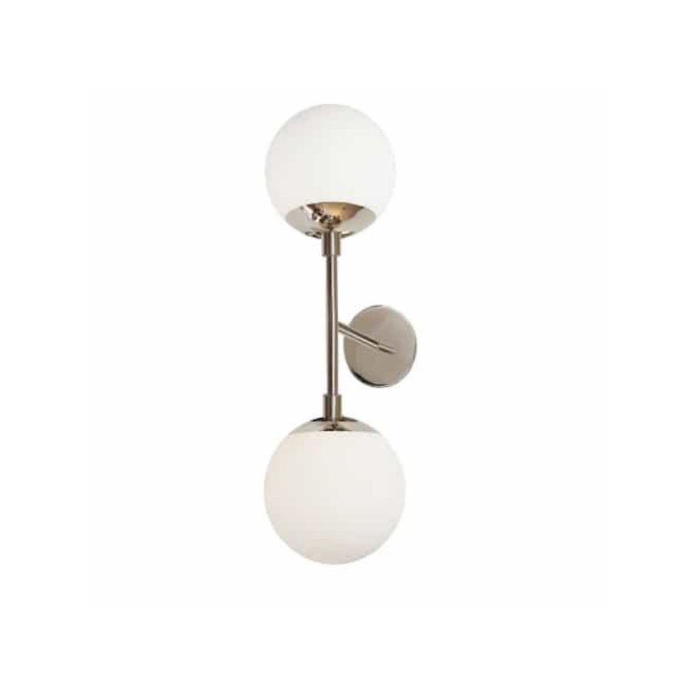 2LT Wall Sconce,  PC, WH Opal Glass. Picture 1