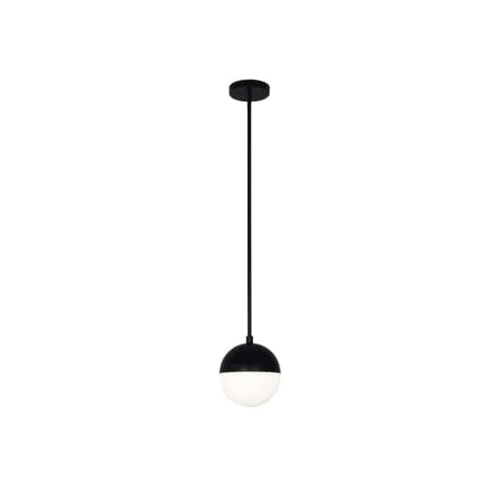 1LT Halogen Pendant, MB, WH Opal Glass. Picture 1