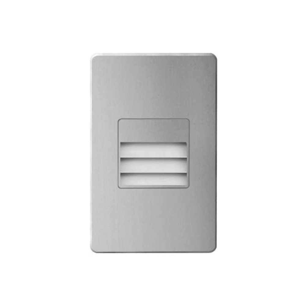 Brushed-Alum Rectangle In/Out 3W LED. Picture 1