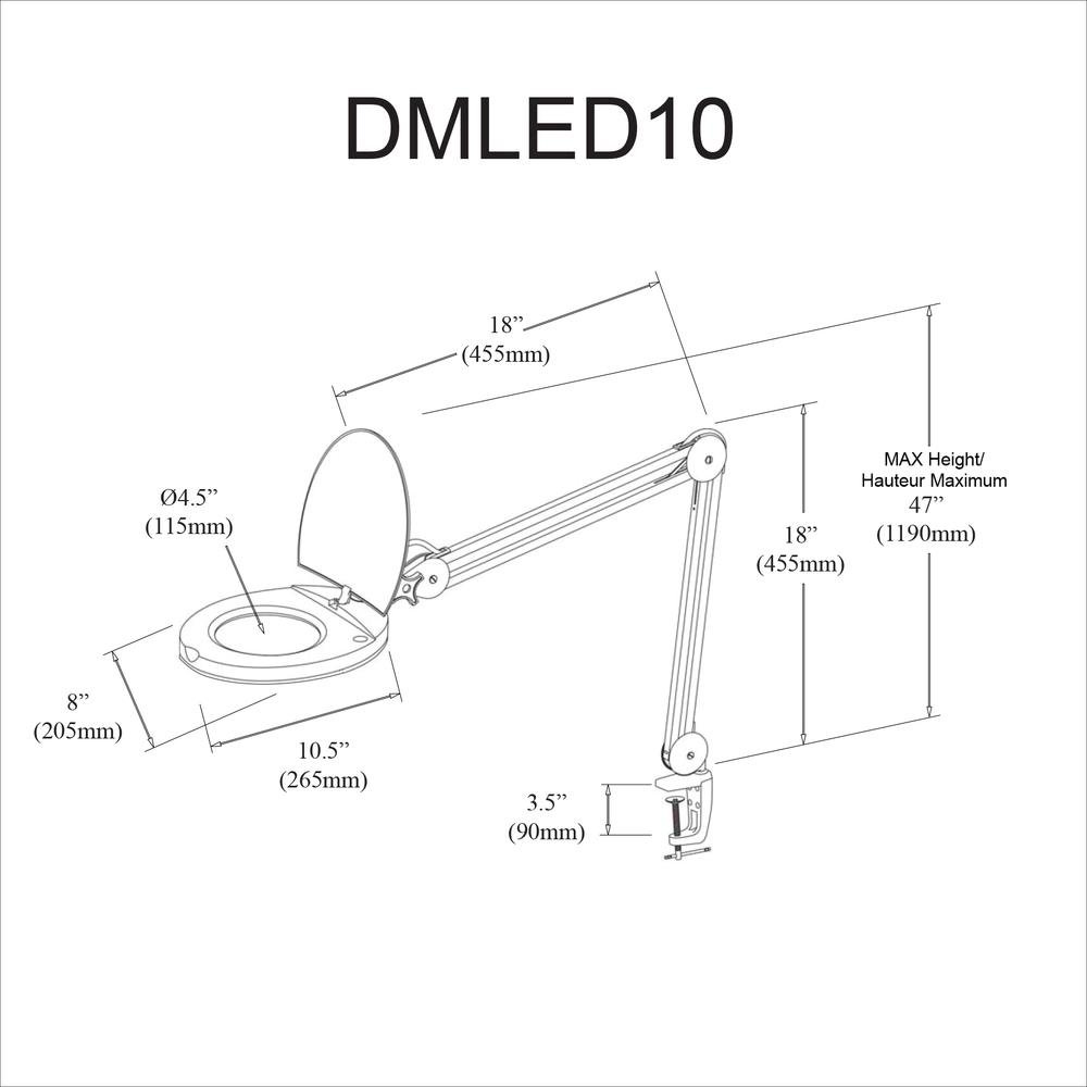 Magnifier White, 5D Lens +A Bracket. Picture 2