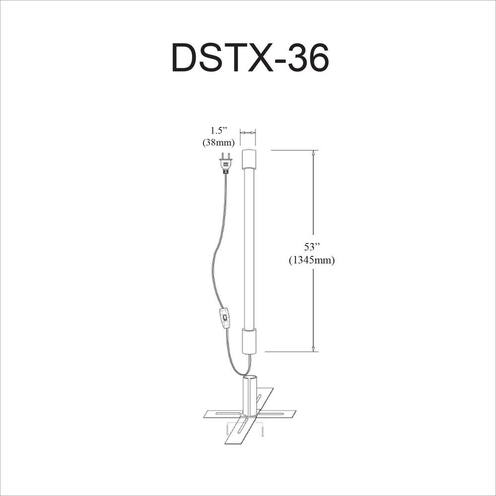 White 36W Indoor FluorLite Stik,Stand. Picture 2