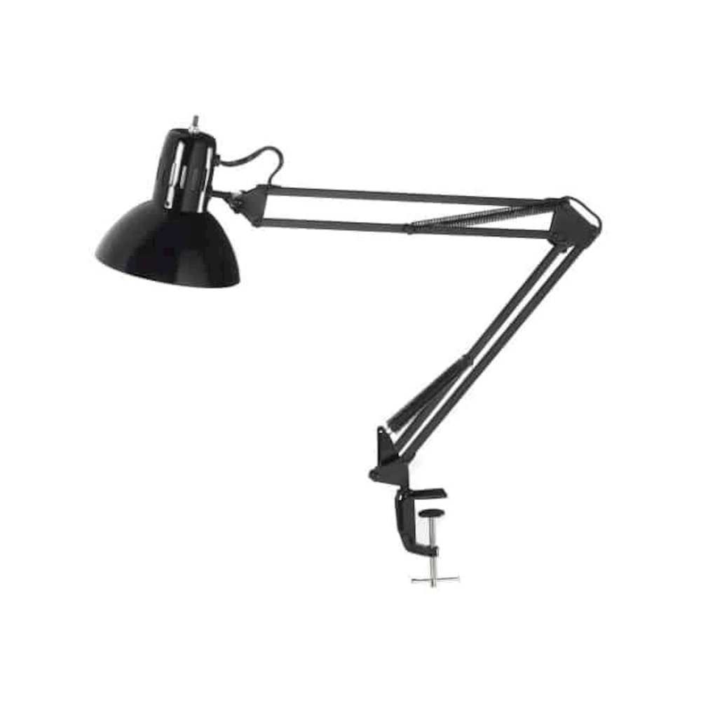 Clamp-On Task Lamp, Gloss Black. Picture 1