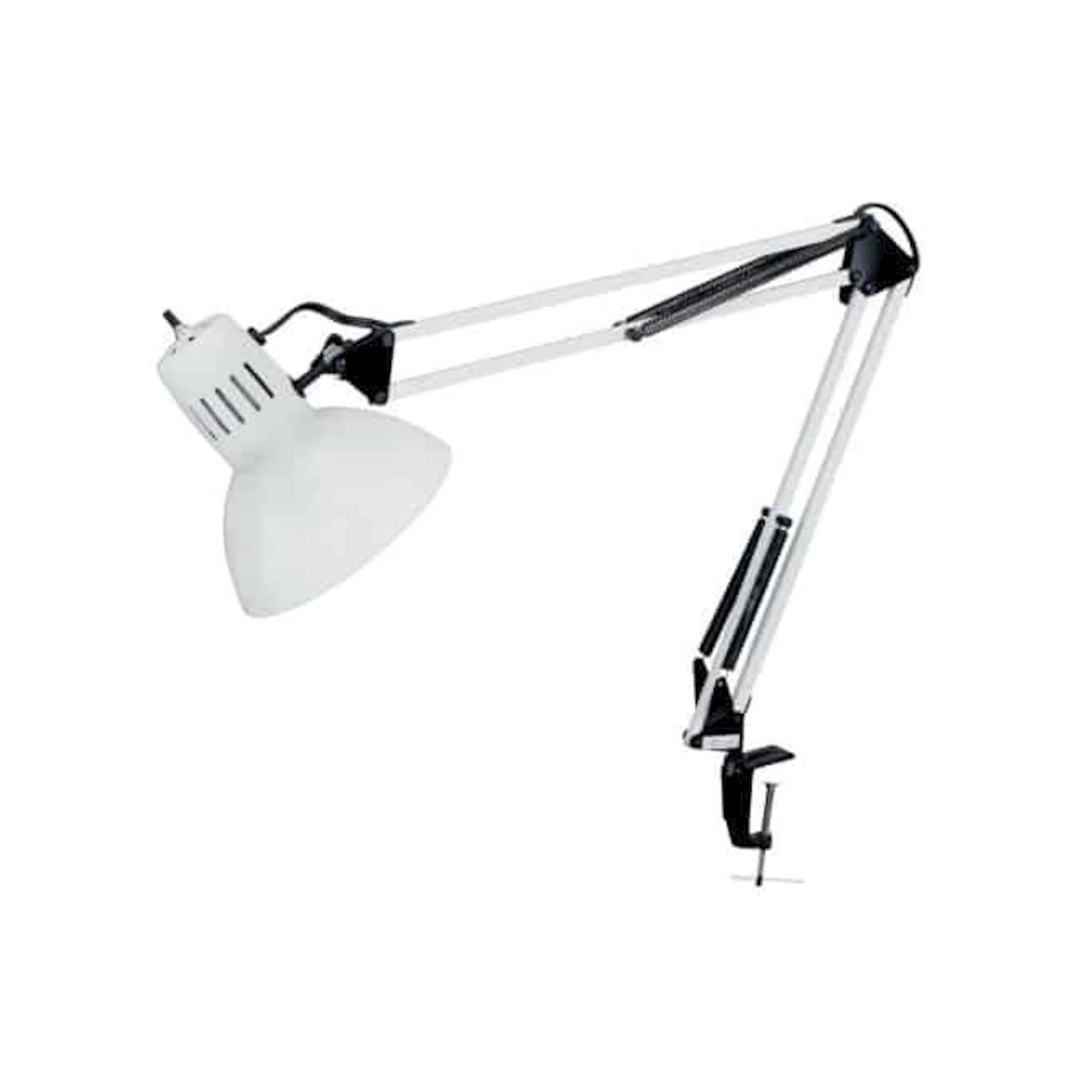 Clamp-On Task Lamp, Gloss White. Picture 1