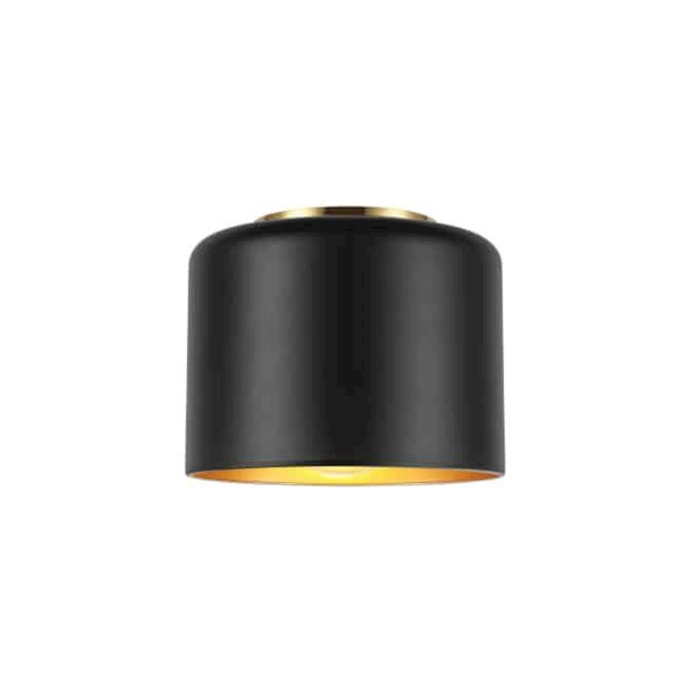 1LT Incand Flush Mount,  AGB, MB&GLD Shade. Picture 1