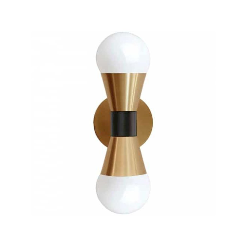 2LT Incandescent Wall Sconce, AGB & MB. Picture 1