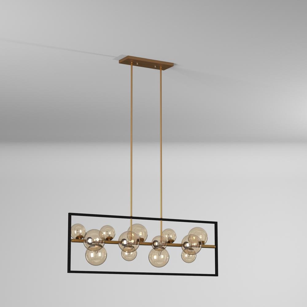 13LT Halgn Horiz Pend MB & VB, Champagne Glass. Picture 5