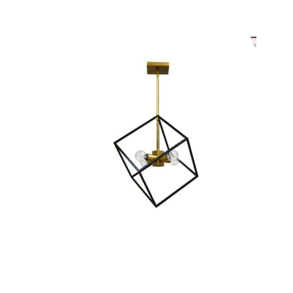 4LT Pendant, Vintage Bronze & Matte Black Finish. Picture 1