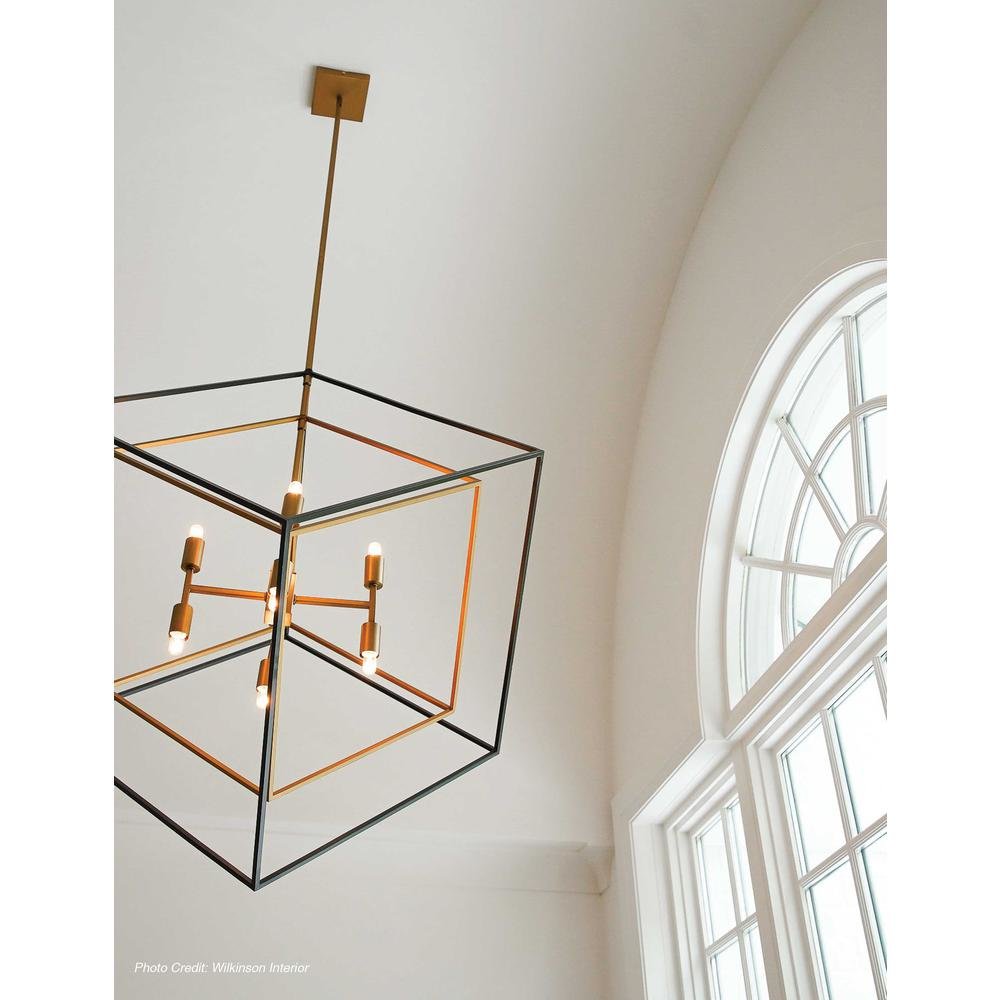 8LT Pendant, Vintage Bronze & Matte Black Finish. Picture 7
