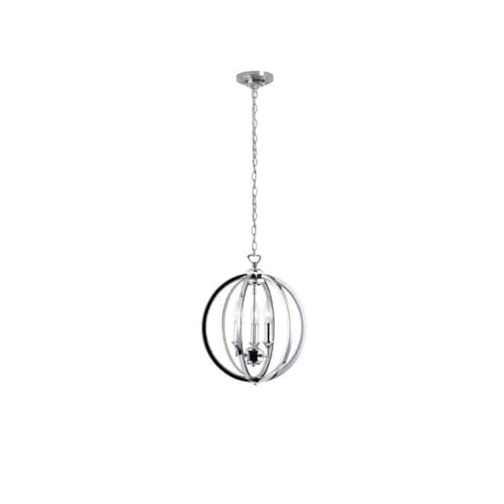 3LT Chandelier, Polished Chrome,Jeweled Accents. Picture 1