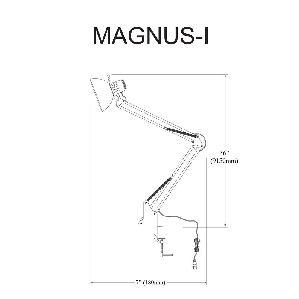 Desktop Task Lamp, Gloss Black. Picture 3