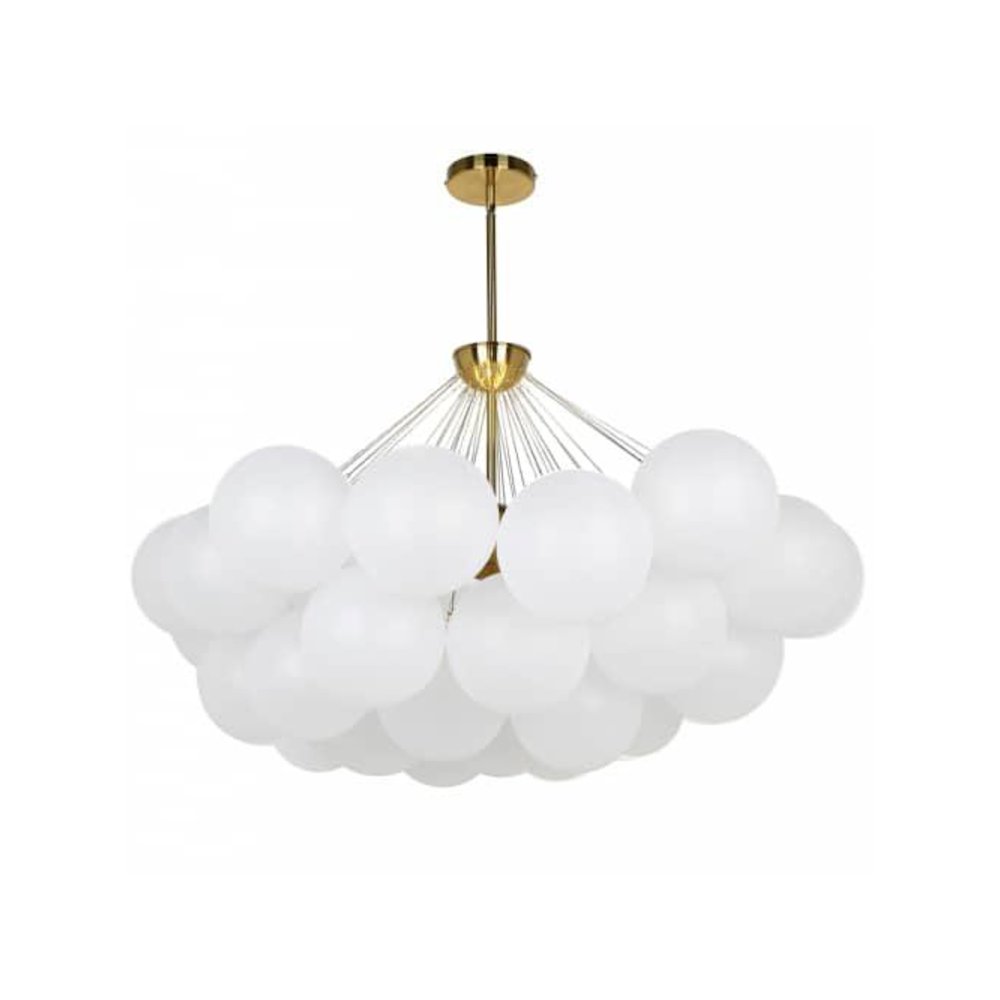 8LT Chandelier,  AGB, FR Glass. Picture 1