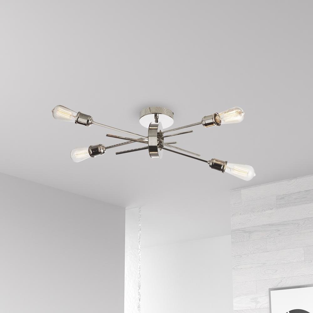 4LT Wall Sconce, Burnished Chrome Finish. Picture 2