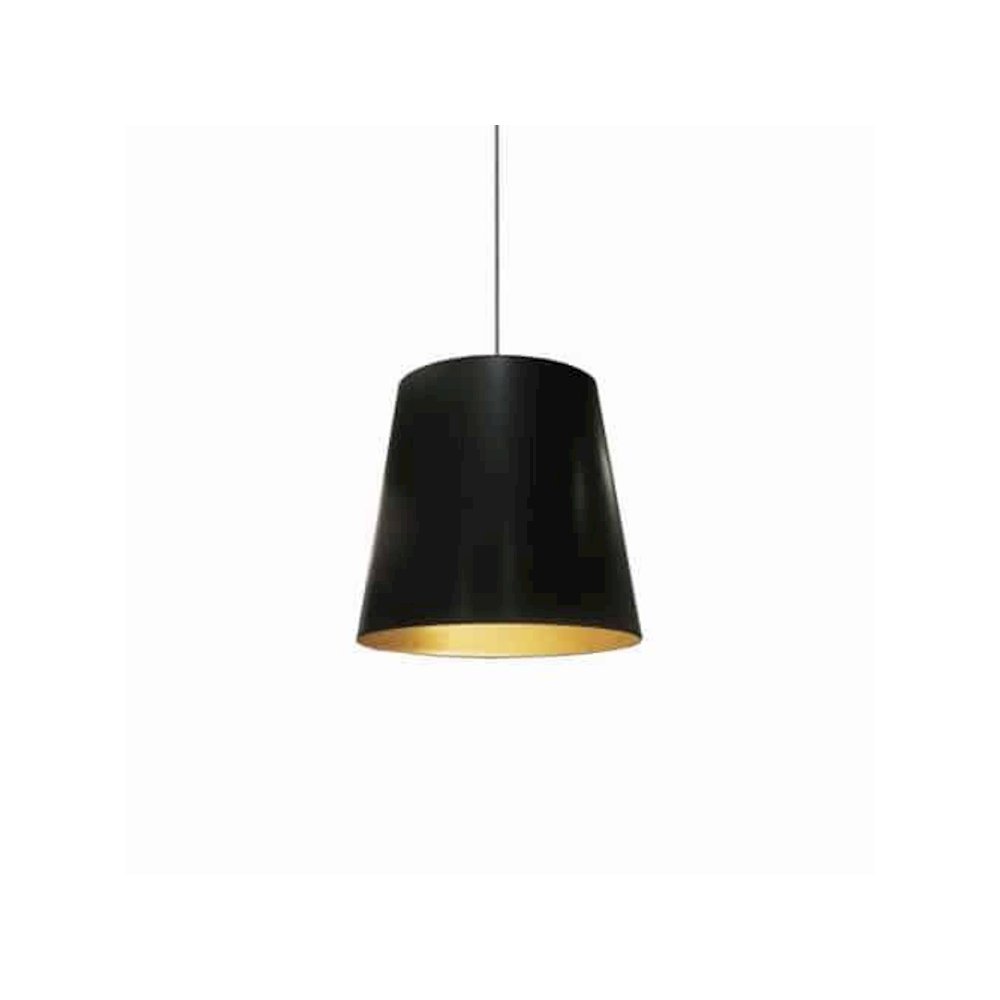 1LT Oversized Drum Pendant,Medium - Blk/Gld. Picture 1