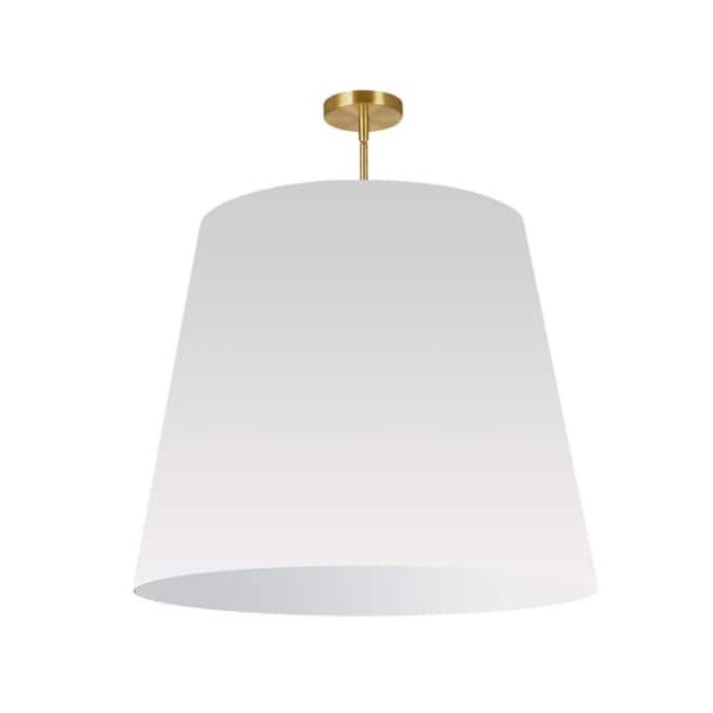 1LT Oversized Drum Pendant X-Large, WH Shade. Picture 1