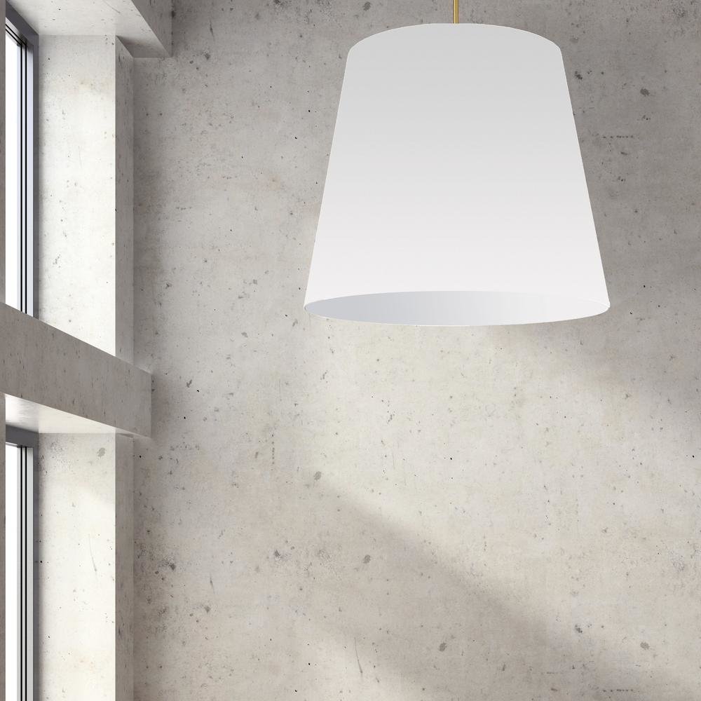 1LT Oversized Drum Pendant X-Large, WH Shade. Picture 2