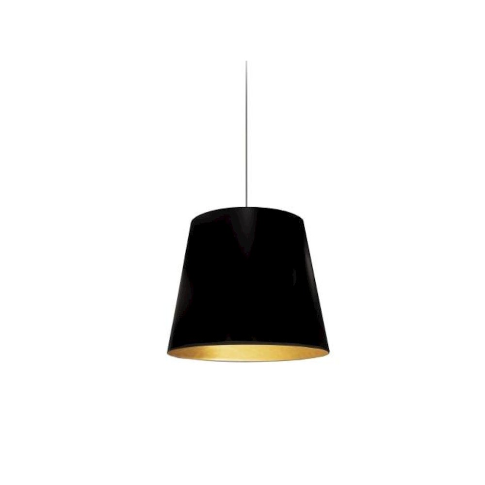1LT Oversized Drum Pendant, Small - Blk/Gld. Picture 1