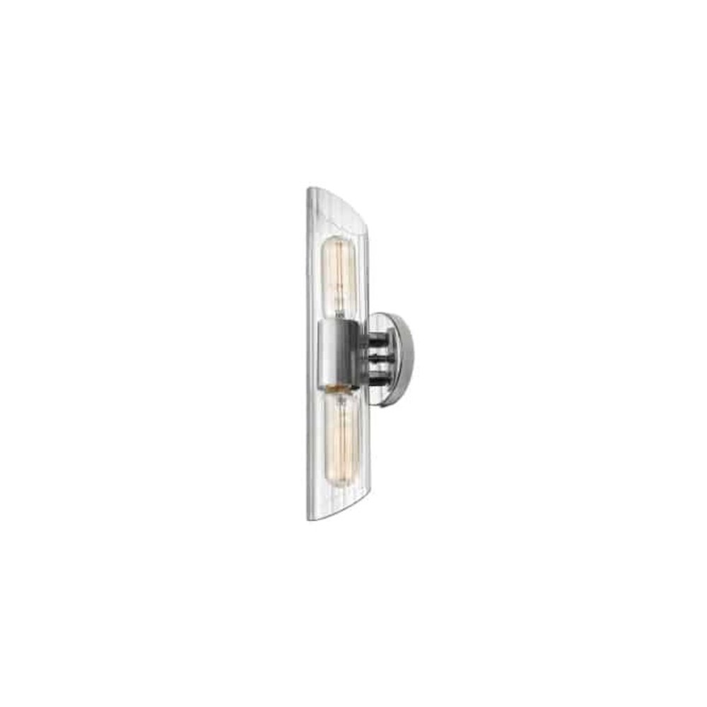 2LT Vanity, PC, Clear Fluted Glass. Picture 1
