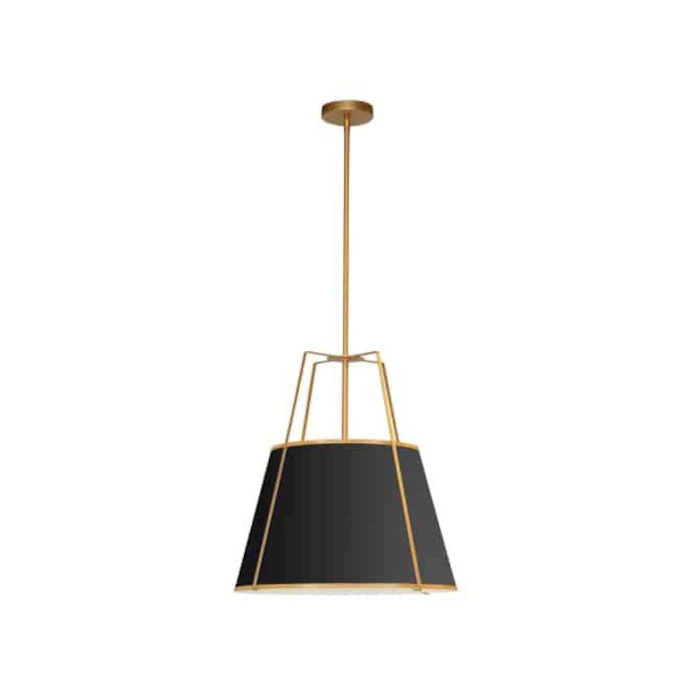 3LT Trapezoid Pendant GLD/BK Shade,790Diff. Picture 1