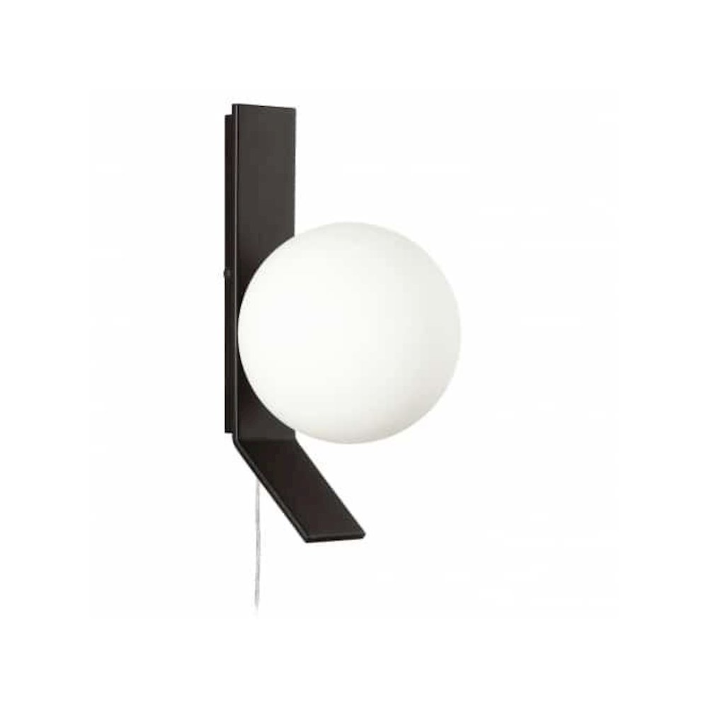 1LT Halogen Wall Sconce, MB, Opal White Glass. Picture 1