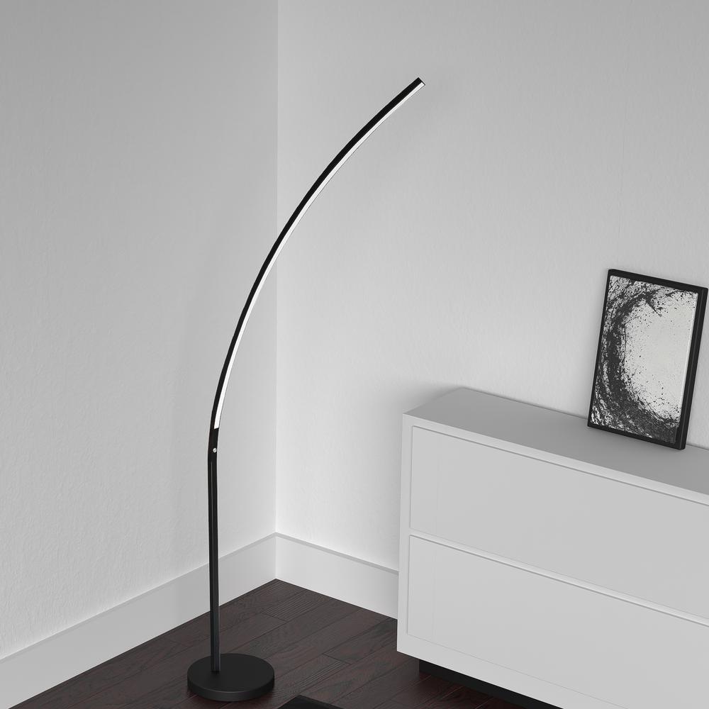 22W Floor Lamp Matte Black Finish. Picture 2