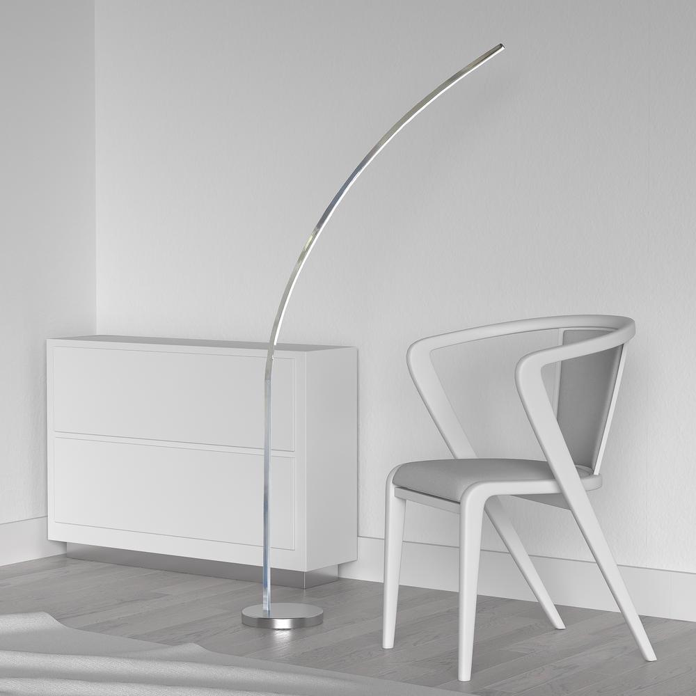 22W Floor Lamp Polished Chrome Finish. Picture 2
