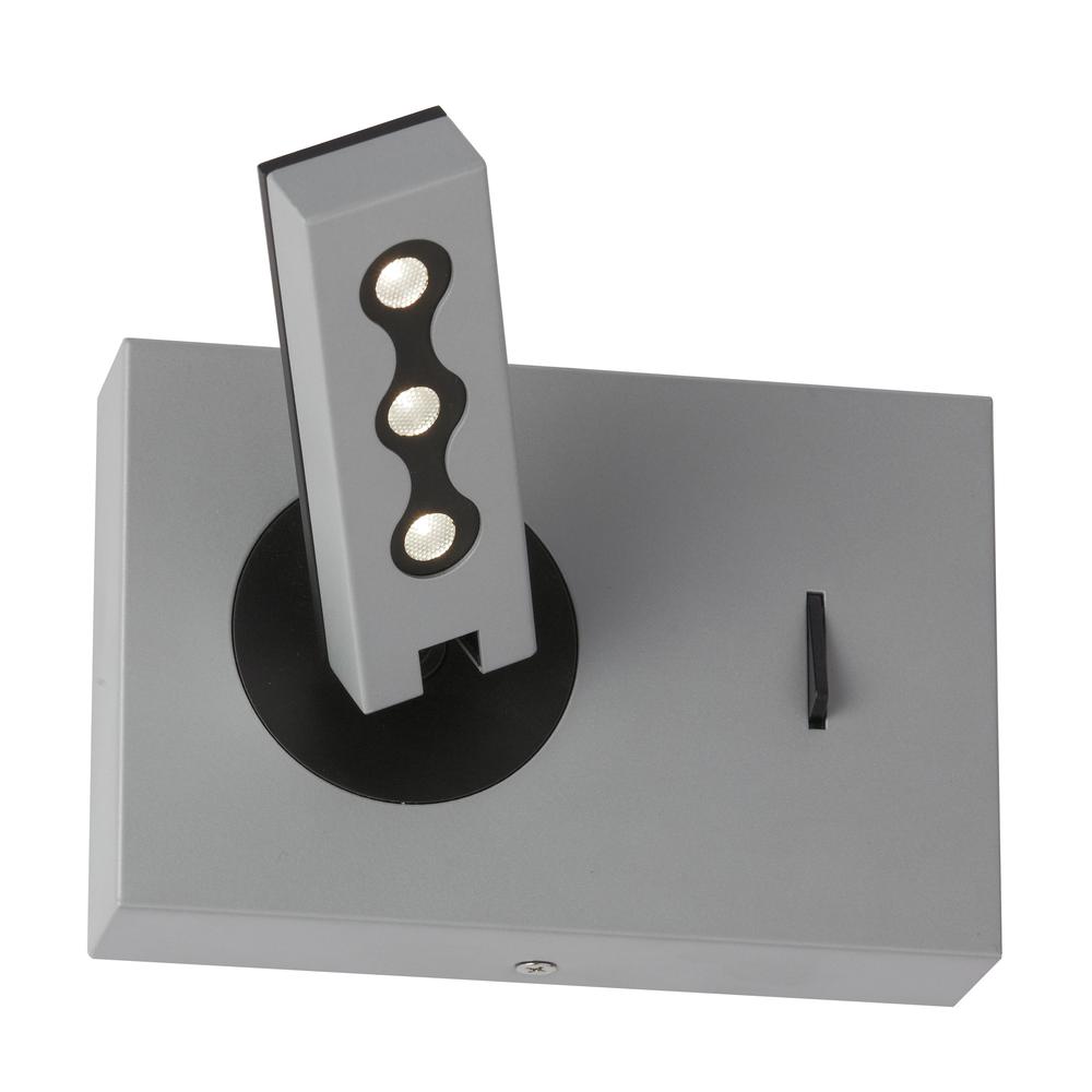 Wall Sconce, Reading Lamp, Silver Finish. Picture 1