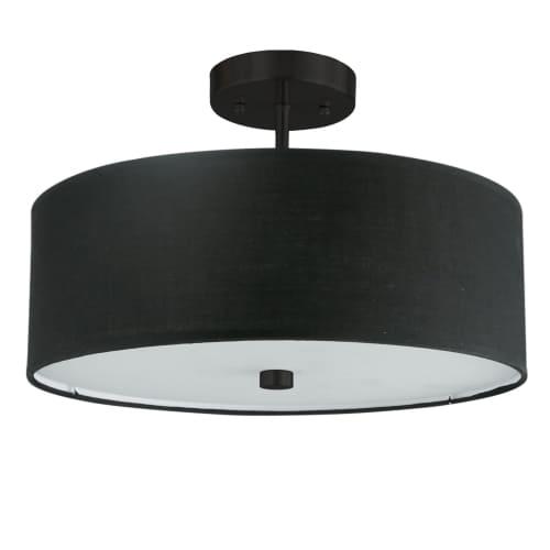 3LT Semi-Flush MB, Black Shade. Picture 1