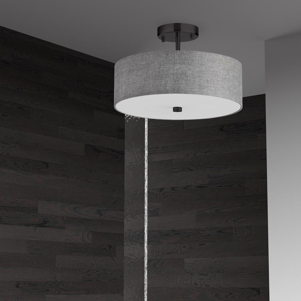 3LT Semi-Flush MB, Grey Shade. Picture 2