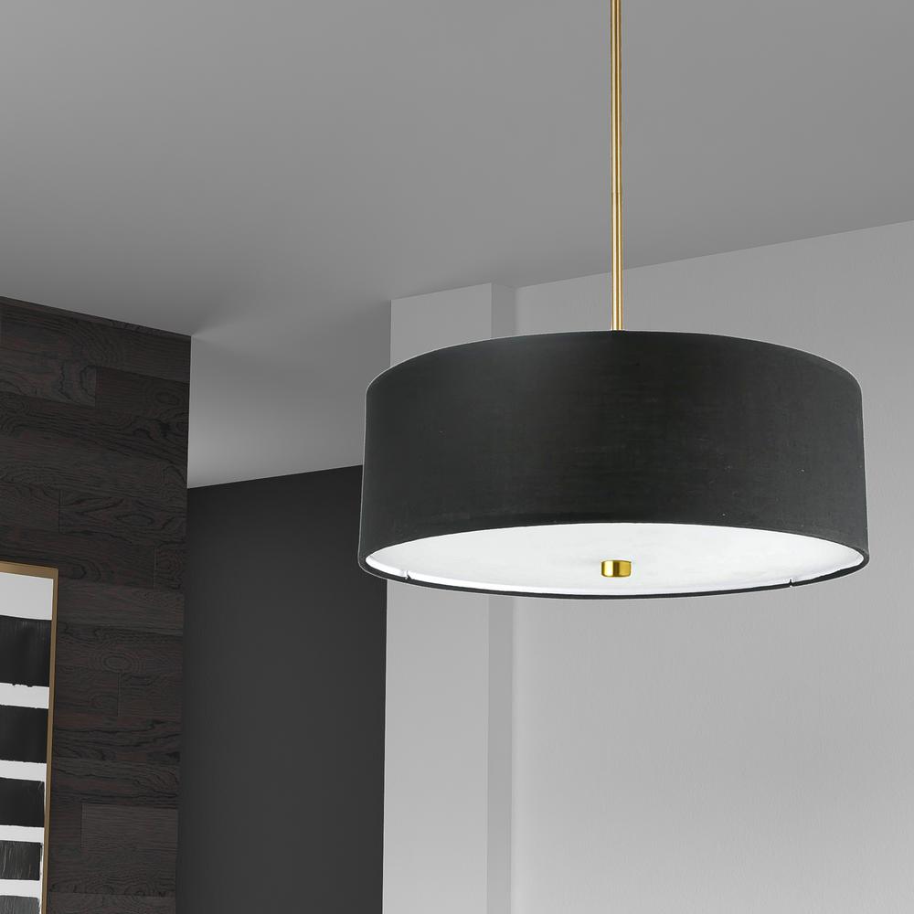 4LT Incandescent Pendant AGB, Black Shade. Picture 2