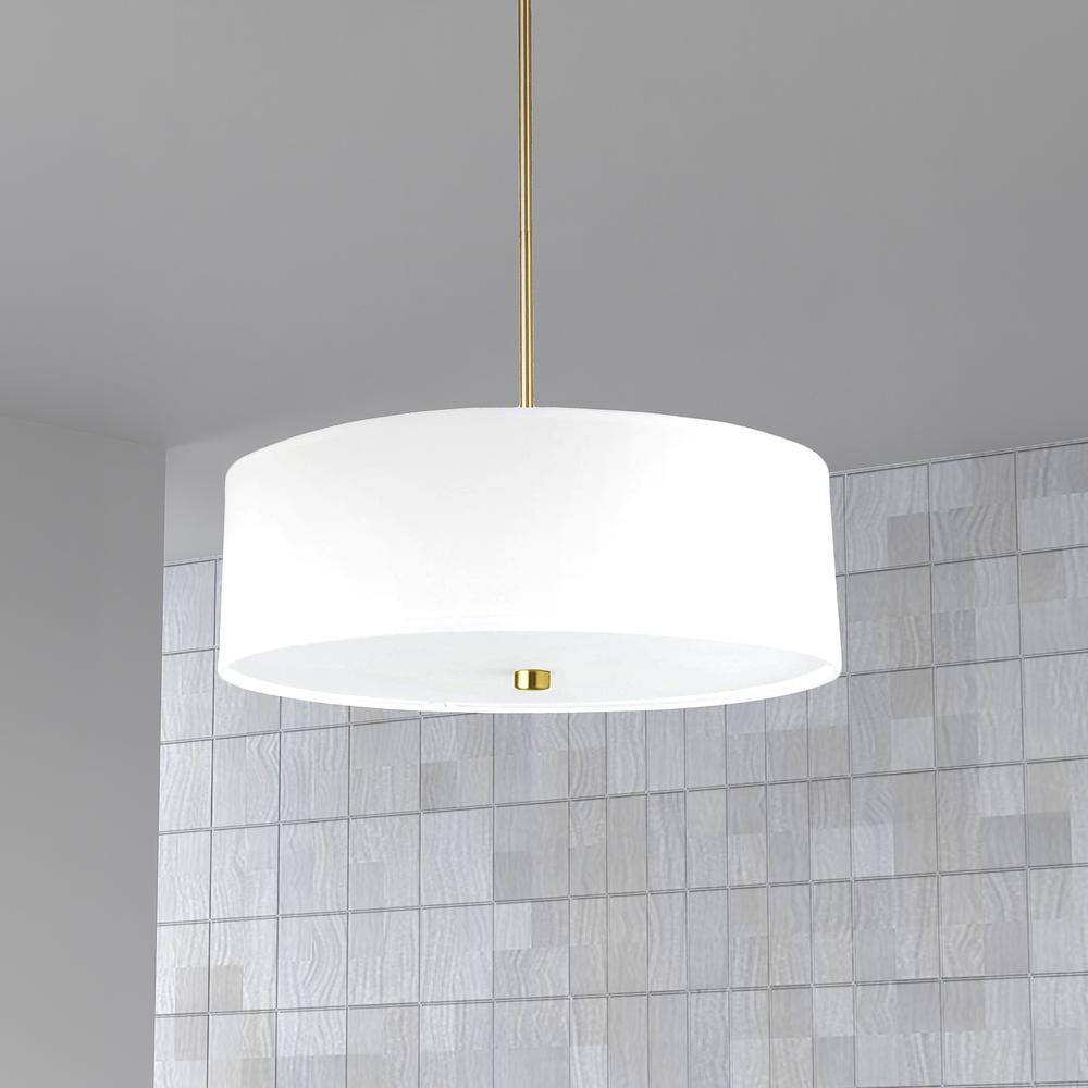 4LT Incandescent Pendant AGB, White Shade. Picture 2