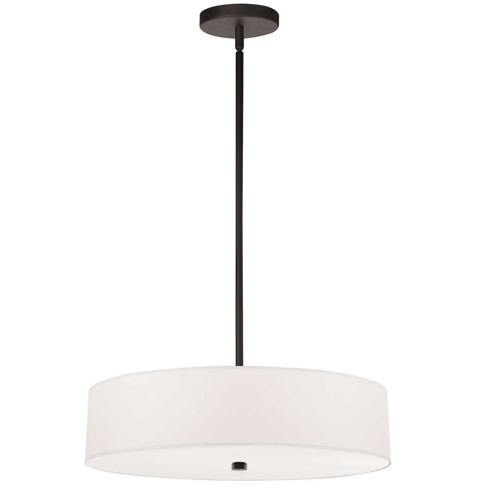 4LT Incandescent Pendant MB, White Shade. Picture 1