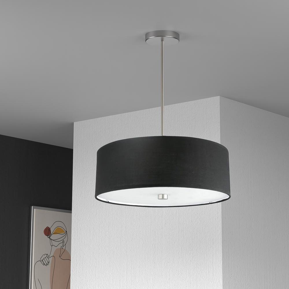 4LT Incandescent Pendant SC, Black Shade. Picture 2