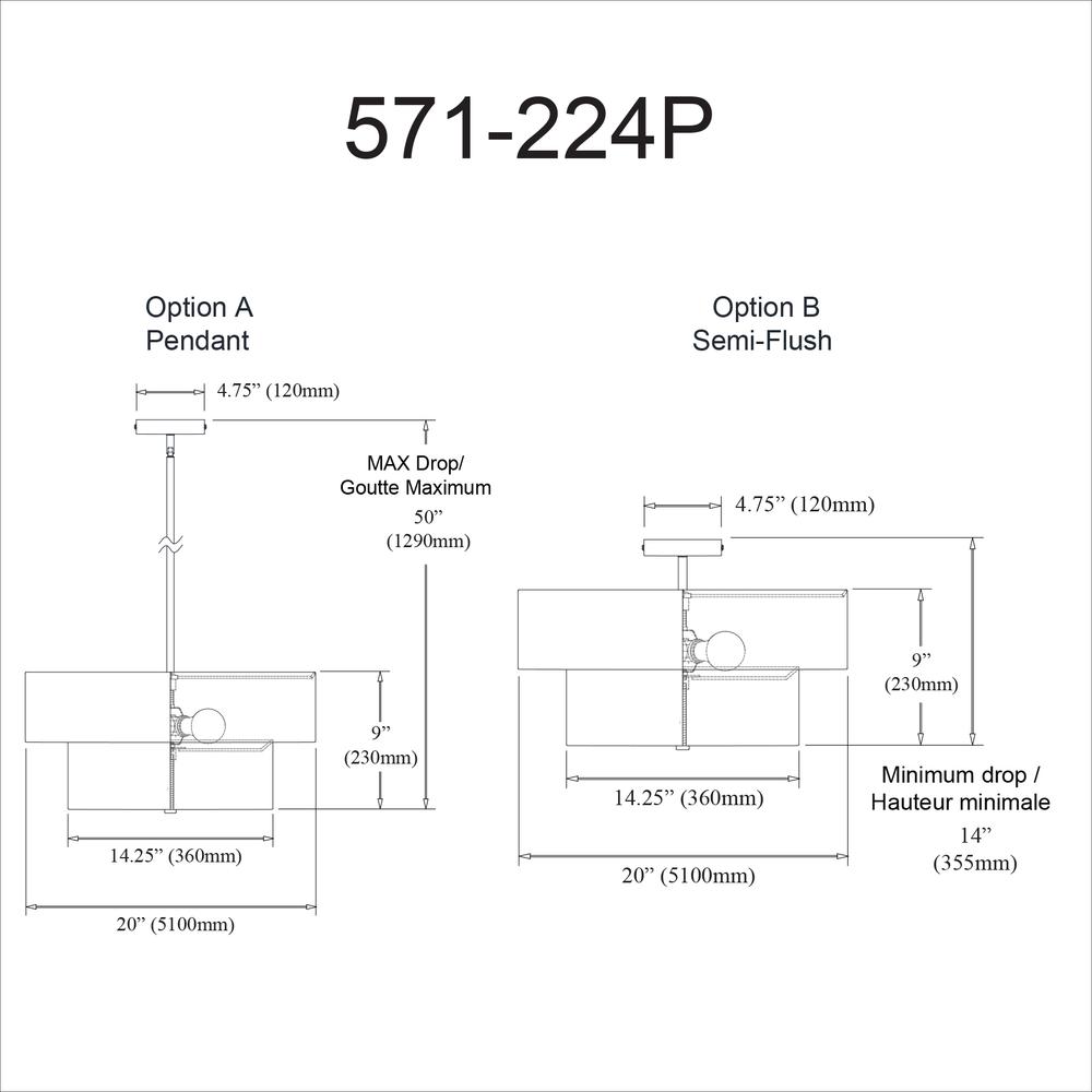4LT Incand 2 Tier Pendant, MB, BK Shade. Picture 2