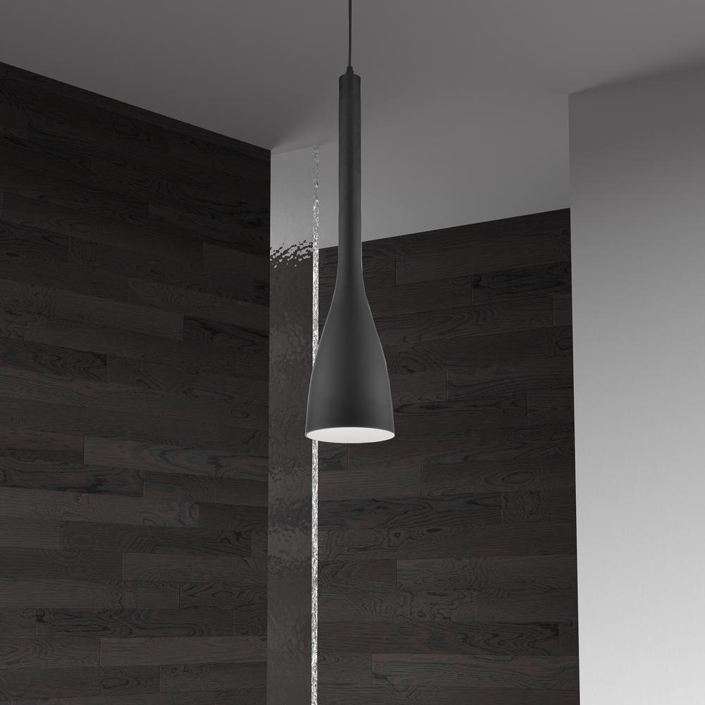 1LT Pendant, Matte Black Finish. Picture 2
