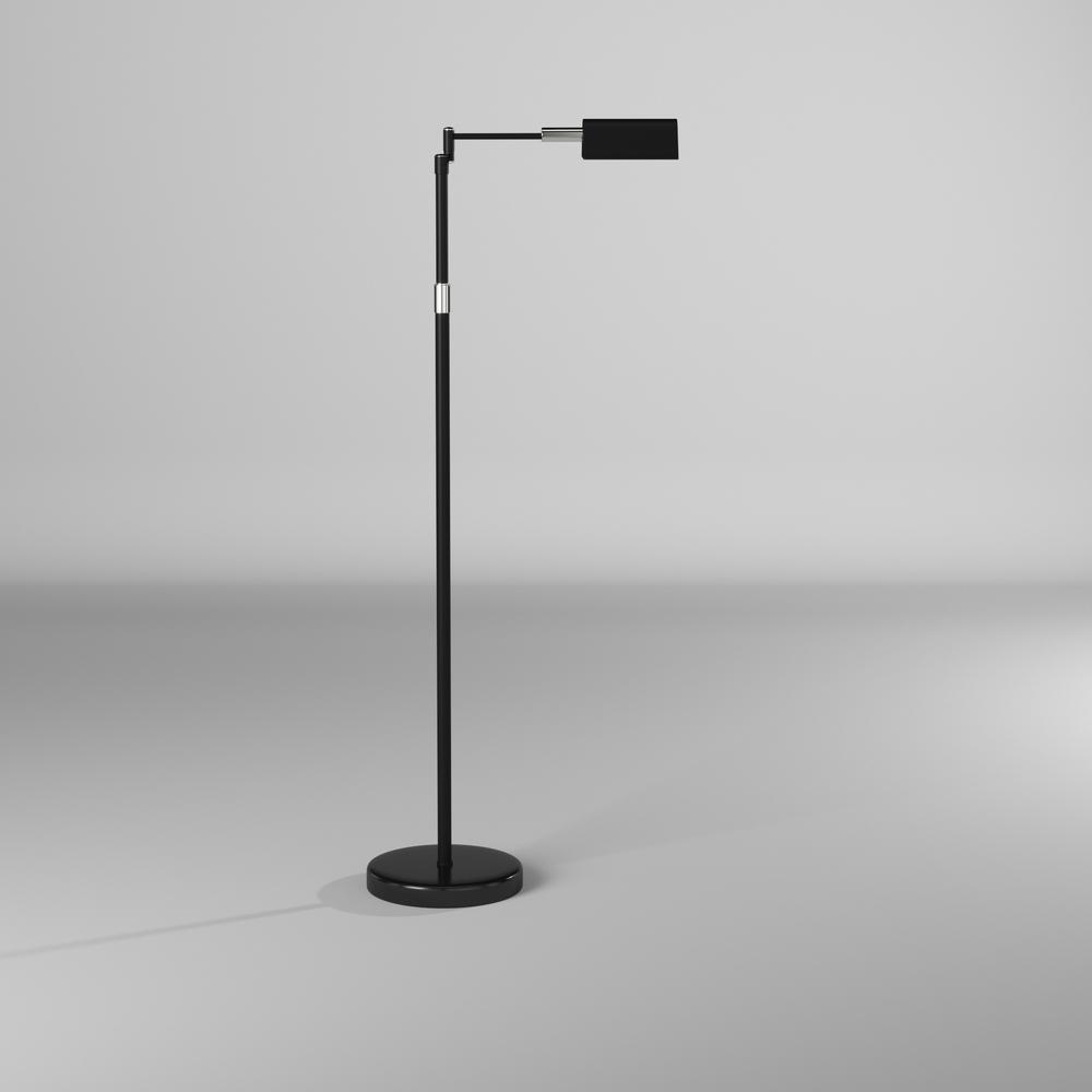 9W Swing Arm Floor, Black Finish. Picture 6