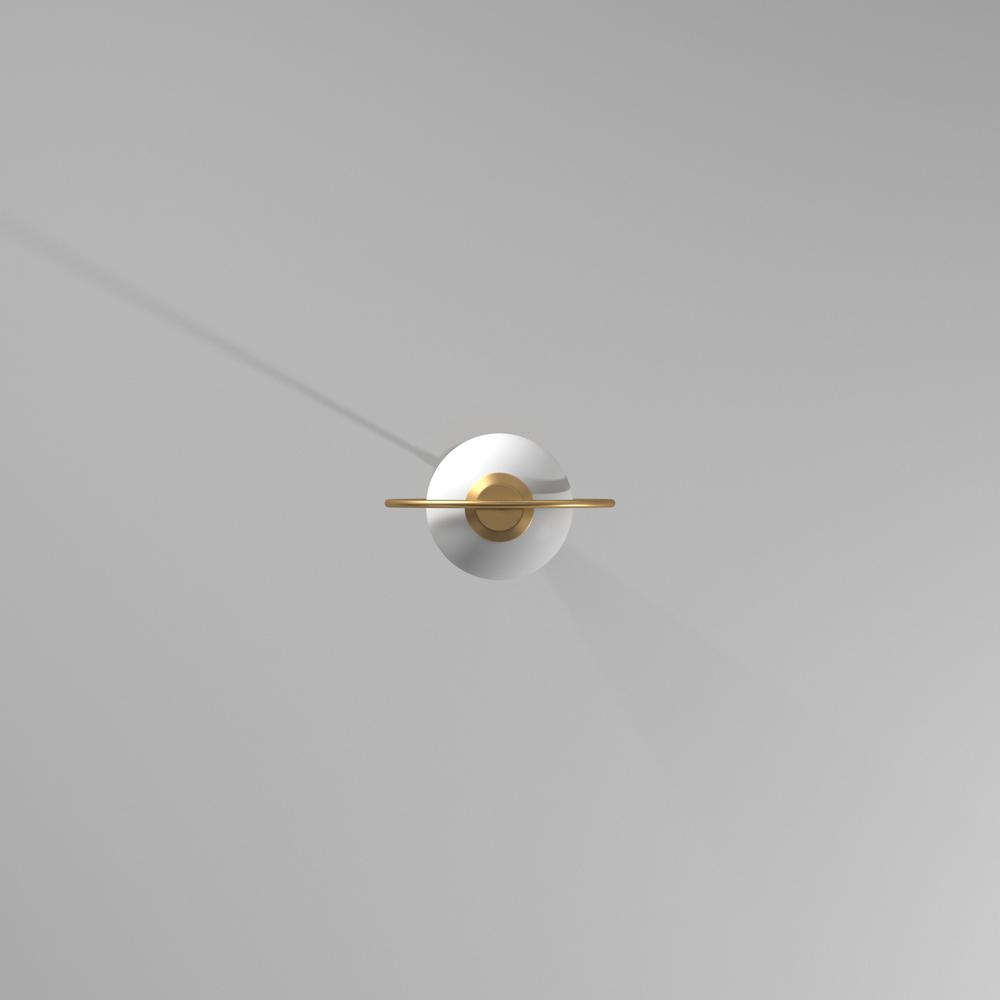 1LT Halogen Pendant AB Finish, White Glass. Picture 7